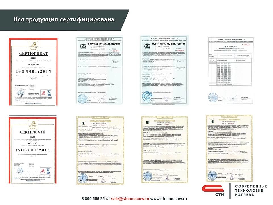 обогреватели СТН сертификаты